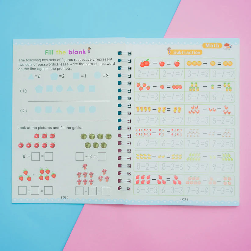 Reusable children's handwriting book (pack of 4)