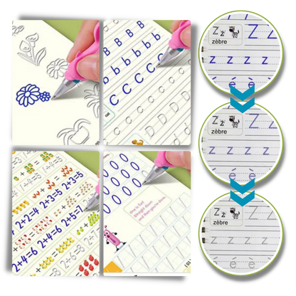 Reusable children's handwriting book (pack of 4)
