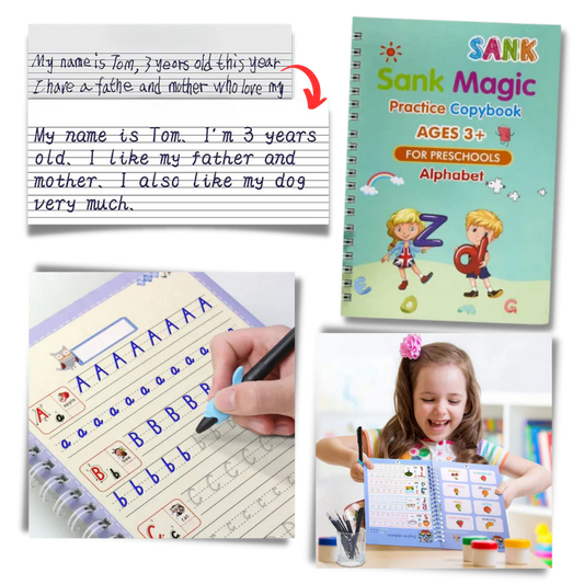 Reusable children's handwriting book (pack of 4)